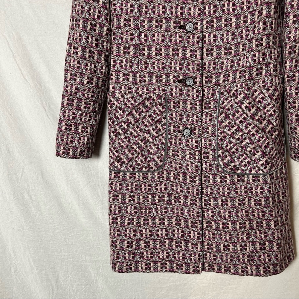 Ted Baker Vintage Wool Tweed Button Front Coat US 4-6 Small - Picture 6 of 6